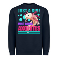 Navy just a girl who loves axolotls Heavyweight Sweatshirt - Jasminsmagicworld