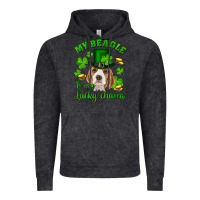 Vintage Black st.patricks day my beagle is my lucky charm Vintage Hoodie - RanaPortraitStore