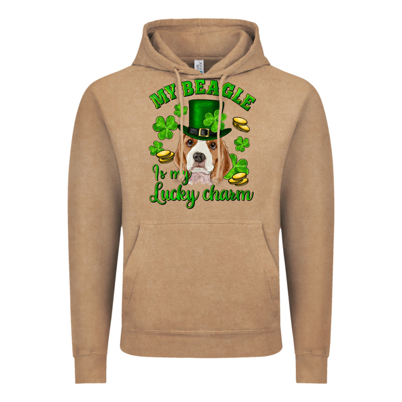 St.patricks Day My Beagle Is My Lucky Charm Vintage Hoodie by RanaPortraitStore | Teevron