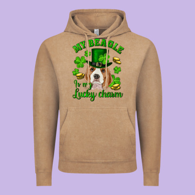 St.patricks Day My Beagle Is My Lucky Charm Vintage Hoodie Designed By Ranaportraitstore