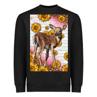 Western Cute Baby Deer Fawn Heavyweight Sweatshirt | Teevron