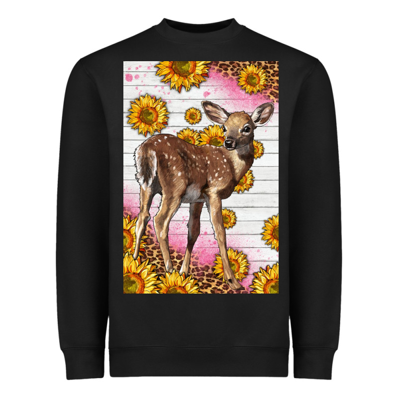 Western Cute Baby Deer Fawn Heavyweight Sweatshirt by LillyAllenDesigns | Teevron