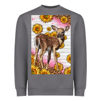 Storm Western Cute Baby Deer Fawn Heavyweight Sweatshirt - LillyAllenDesigns