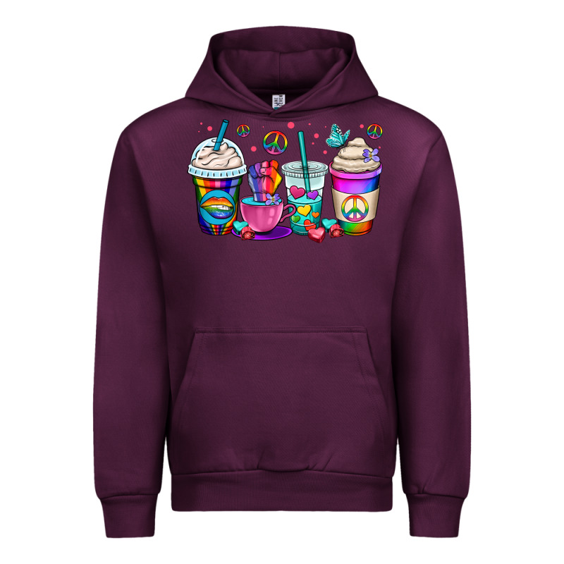 Pride Lgbtq Coffee Cups Urban Hoodie by OliviaCreatesArt | Teevron