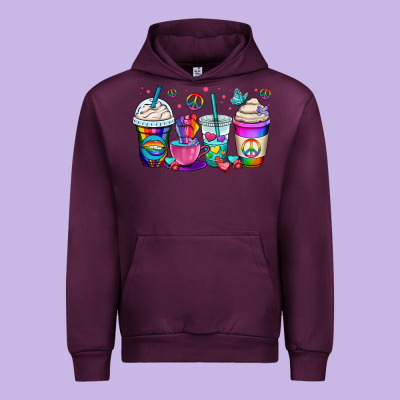 Pride Lgbtq Coffee Cups Urban Hoodie Designed By Oliviacreatesart