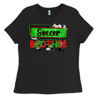 Black soccer brother Ladies Tee - Zillion Design Studio