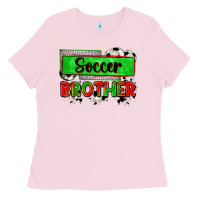 Bubblegum Pink soccer brother Ladies Tee - Zillion Design Studio
