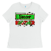 White soccer brother Ladies Tee - Zillion Design Studio
