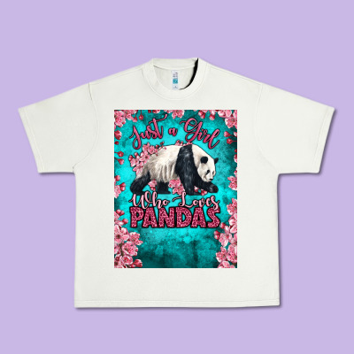 Just A Girl Who Loves Pandas Urban Heavy Tee Designed By Lillyallendesigns