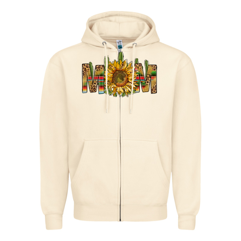 Western Mom With Sunflower Zipper Hoodie by BundleAndBundleShop | Teevron