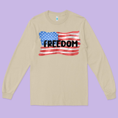 Freedom Usa Long Sleeve Tee Designed By Maliassmallbusiness