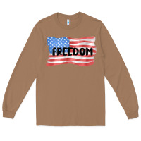 Toasted Coconut freedom usa Long Sleeve Tee - MaliasSmallBusiness