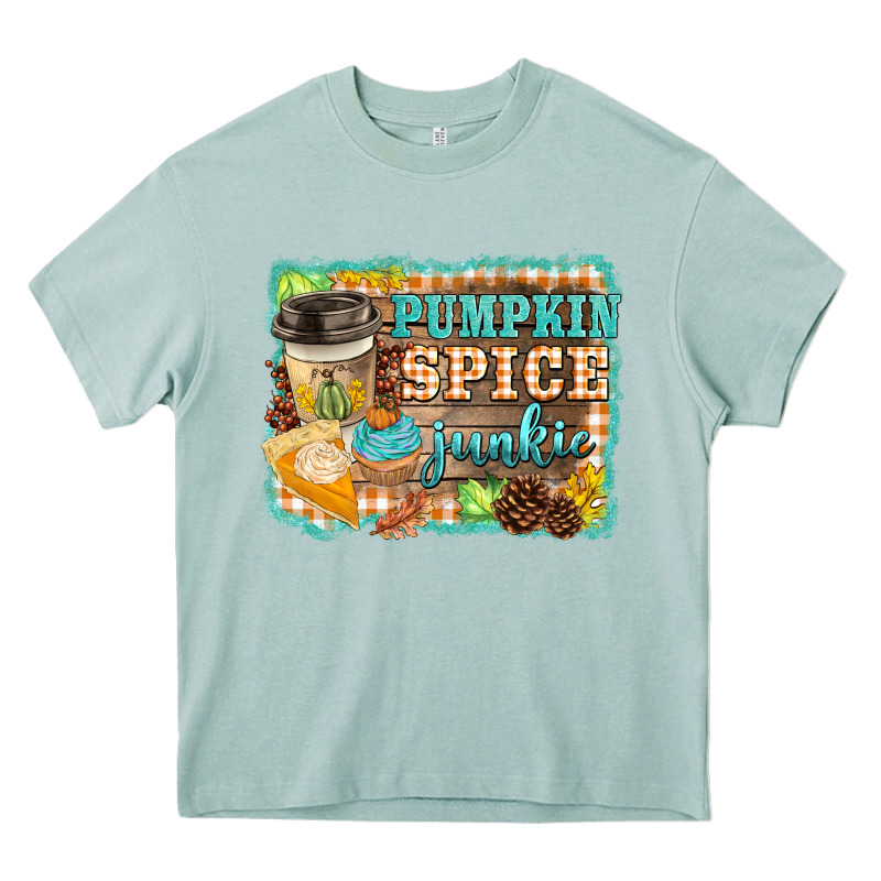 Pumpkin Spice Junkie Heavy Core Tee by BarkalooDesign | Teevron