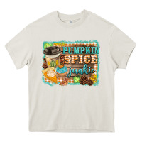Cream pumpkin spice junkie Heavy Core Tee - BarkalooDesign