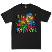 Black it's ok to be different autism trex Premium Tee - Zillion Design Studio