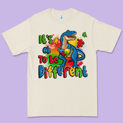 It's Ok To Be Different Autism Trex Premium Tee Designed By Zillion Design Studio