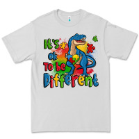 Dove Grey it's ok to be different autism trex Premium Tee - Zillion Design Studio