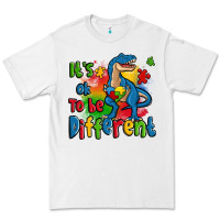 White it's ok to be different autism trex Premium Tee - Zillion Design Studio