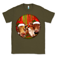 Army Green Christmas Cow, Classic Tee - Jasminsmagicworld