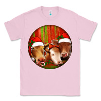 Bubblegum Pink Christmas Cow, Classic Tee - Jasminsmagicworld
