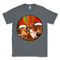 Charcoal Heather Christmas Cow, Classic Tee - Jasminsmagicworld