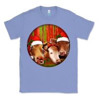 Colony Blue Christmas Cow, Classic Tee - Jasminsmagicworld