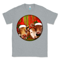 Heather Grey Christmas Cow, Classic Tee - Jasminsmagicworld
