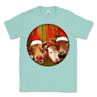 Seafoam Christmas Cow, Classic Tee - Jasminsmagicworld