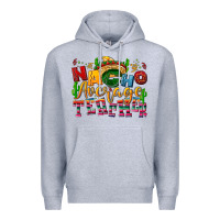Heather Grey Nacho average Teacher Premium Hoodie - NancyCooperArtShop
