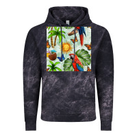Cloud Black parrot in the sun seamless pattern Vintage Hoodie - BundleAndBundleShop