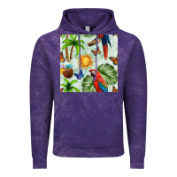 Cloud Purple parrot in the sun seamless pattern Vintage Hoodie - BundleAndBundleShop