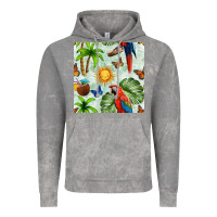 Cloud Rock parrot in the sun seamless pattern Vintage Hoodie - BundleAndBundleShop