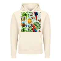 Vintage Artic parrot in the sun seamless pattern Vintage Hoodie - BundleAndBundleShop