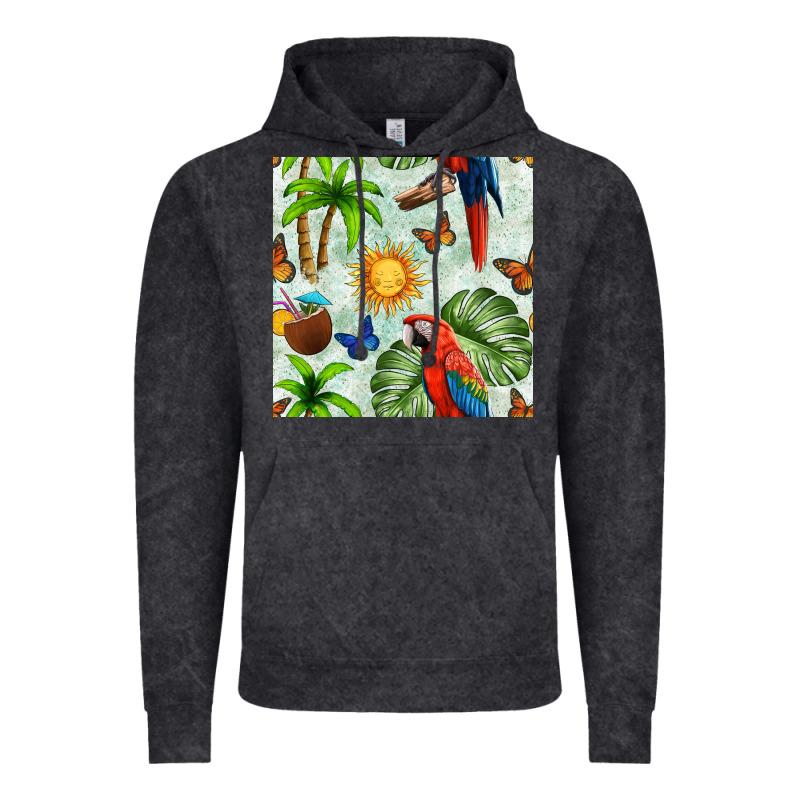 Parrot In The Sun Seamless Pattern Vintage Hoodie by BundleAndBundleShop | Teevron