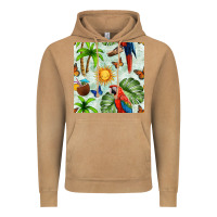 Vintage Camel parrot in the sun seamless pattern Vintage Hoodie - BundleAndBundleShop