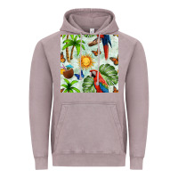 Vintage Zinc parrot in the sun seamless pattern Vintage Hoodie - BundleAndBundleShop