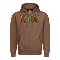 Chestnut Western Mom With Reindeer Zipper Hoodie - BundleAndBundleShop