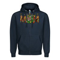 Navy Western Mom With Reindeer Zipper Hoodie - BundleAndBundleShop
