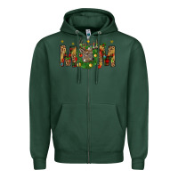 Sports Green Western Mom With Reindeer Zipper Hoodie - BundleAndBundleShop