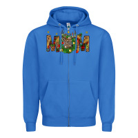 True Royal Western Mom With Reindeer Zipper Hoodie - BundleAndBundleShop