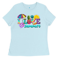 Baby Blue i love summer Ladies Tee - texasbilliewilder
