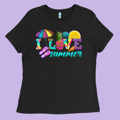 I Love Summer Ladies Tee Designed By Texasbilliewilder