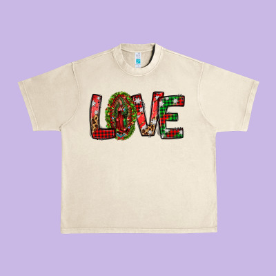 Our Lady Of Guadalupe Christmas Love Urban Heavy Tee Designed By Jasminsmagicworld
