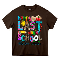 Chocolate Brown happy last day of school Heavy Core Tee - Zillion Design Studio