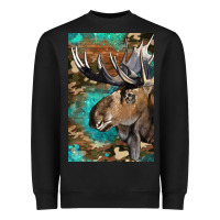 Black Western Camo Moose Heavyweight Sweatshirt - LillyAllenDesigns