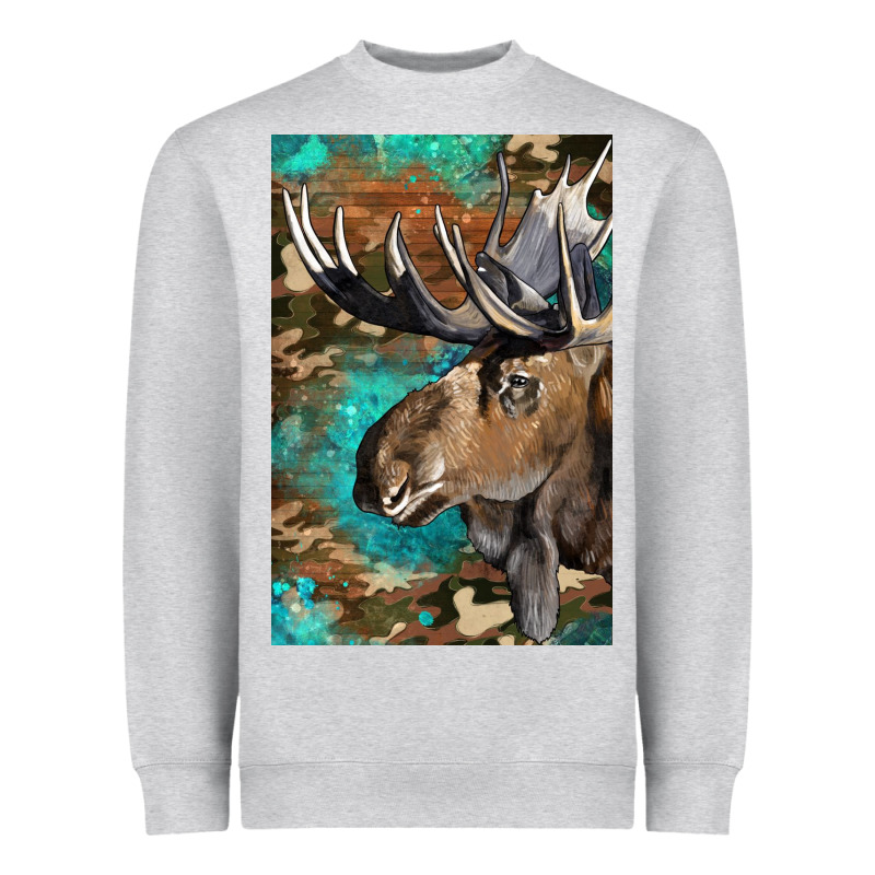 Western Camo Moose Heavyweight Sweatshirt by LillyAllenDesigns | Teevron