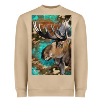 Mushroom Western Camo Moose Heavyweight Sweatshirt - LillyAllenDesigns