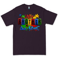 Plum my brother is ausome autism Premium Tee - Zillion Design Studio