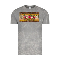 Cloud Rock western  leopardfloral licanse plate Vintage Tee - Artiststas