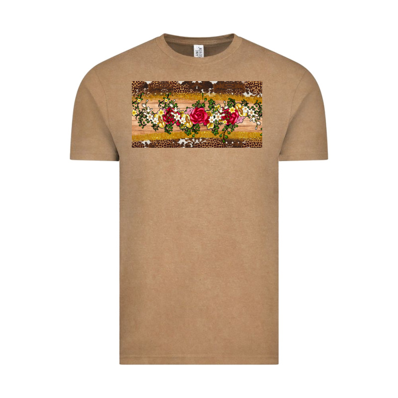 Western  Leopardfloral Licanse Plate Vintage Tee by Artiststas | Teevron